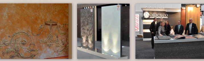 Messe Farbe- Ausbau & Fassade 2010 in München Stucco Pompeji - Farben-Messe Firma Omexco © wei