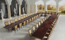 Luxus Esszimmer, Biedermeier Stühle, exklusive Sessel und Esstische 