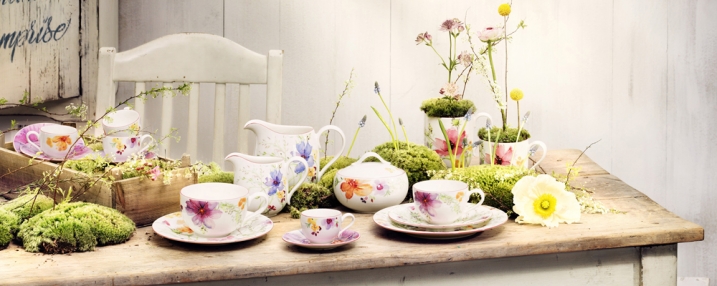 Neues Geschirr mit floraler Dekoration von Villeroy & Boch 