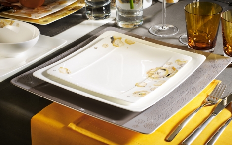 Porzellan und Geschirr Design Villeroy Boch Fruehlingskollektion 2012 Essgeschirr Modern Grace Peonia 1