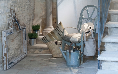 Deko Stoffe Gardinen Stoffkollektion SOLEIL BLEU Kissenbezuege