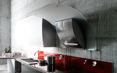 Kuechen Dunstabzug von Valcucine Innovationen Hauben Libera