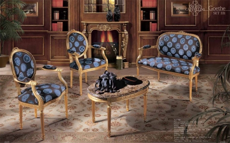 Italienische Moebel Exklusive Polstermoebel Sitzgarnitur Goethe SET 331