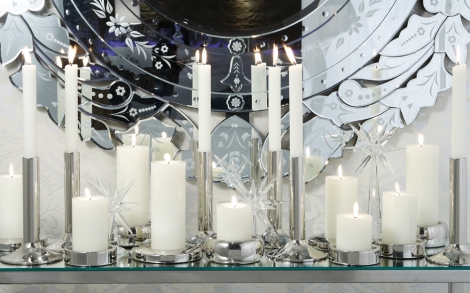 Kerzen Candles ENGELS KERZEN Stumpen mit Nickelstaender