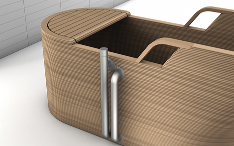 Baddesign aus Holz von Plavisdesign Rubinetteria Vasca Badewanne  1