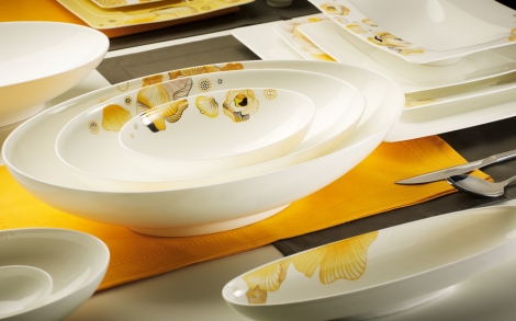 Porzellan und Geschirr Design Villeroy Boch Fruehlingskollektion 2012 Essgeschirr Peonia 2