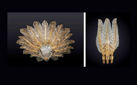 Lampen Leuchten Kronleuchter aus Muranoglas von Zang Kristalllampe und Wandleuchte