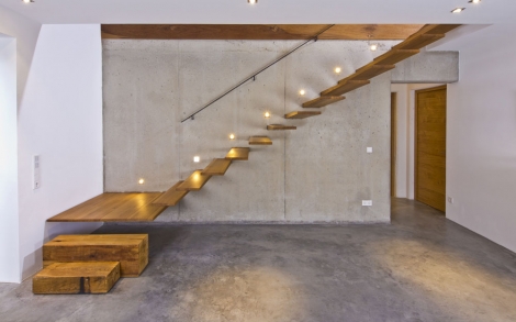 Architektenhaus von BAUFRITZ Weitblick Treppenaufgang