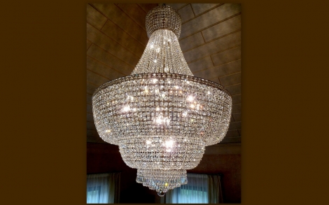 Lampen Leuchten Kronleuchter aus Muranoglas von Zang im Empirestil