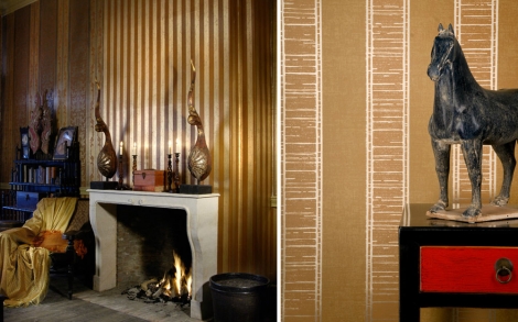 Wandverkleidung Textiltapeten von ARTE International Metalltapete derKollektion Metallics