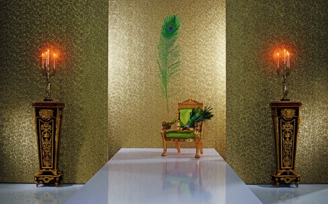Tapeten Vliestapeten von Marburg Wallcoverings Vliestapete mit Pfauenfedermotive