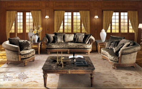 Italienische Moebel Exklusive Polstermoebel Sofa Garnitur Nievo SET 315 2