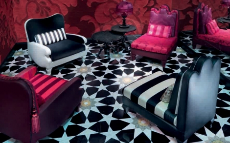 Italienische Designermoebel SICIS Next Art Sessel und Fusshocker Theodora Anastase 3