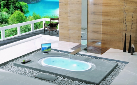 Badezimmer Baeder Exklusive und Bad Design von Kaesch OVERFLOW Collection LAKE KAESCH