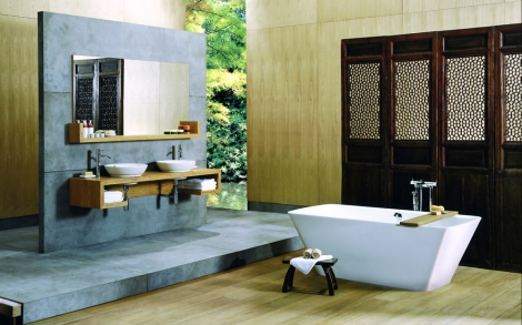 Badezimmer Baeder Exklusive und Bad Design von Kaesch FREESTAND Collection ICE KAESCH