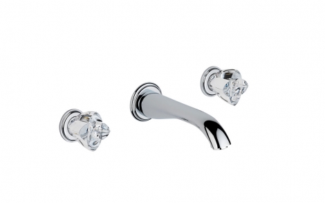 Badarmaturen Bad Armaturen von THG Paris Badarmatur Petale de Cristal aus Chrome