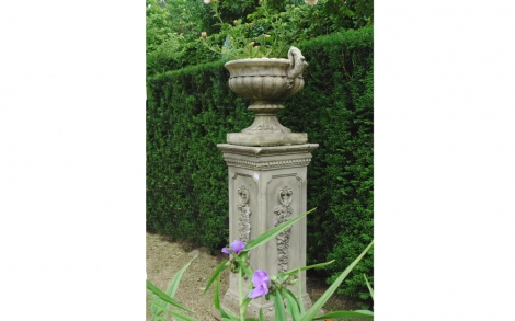 Gartenskulpturen Old English Gardenornaments Blumenschale mit Sockel 2