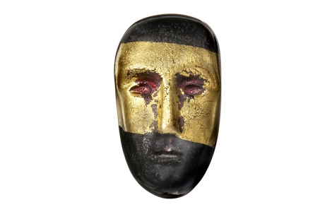 Dekoration Einrichtung Kosta Boda Brains Oden schwarz gold