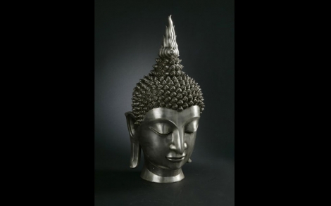 Bronze Skulpturen Buddha Sklupturen von VG Buddhakopf TESTA BUDDA BRONZO