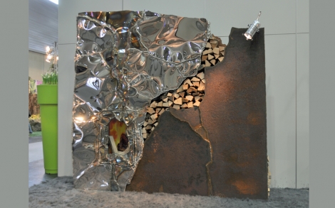 Kunst Kuenstler Bildhauer Gahr metallART Designer Kamin