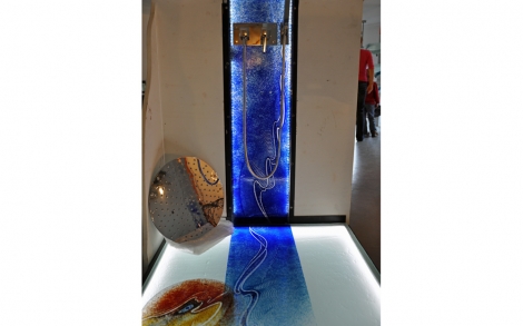 Waschbecken Glaswaschbecken von Magma Duschwandgestaltung I Glasdesign