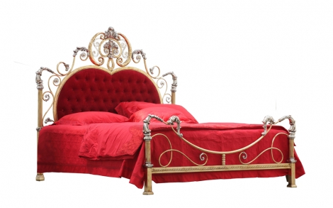 Betten Metallbetten Messingbetten Collection Rita Sibbe Dynasty Bett rot