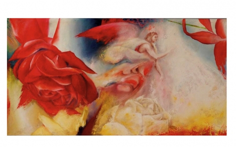 Kunst Kuenstler Kunstmalerei Akram Sultan Verkuendigungsengel von 4