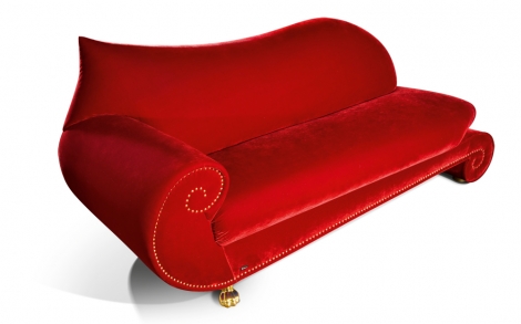 Designermoebel Cultsofa von Bretz Gaudi Sofa rot Wohntraeume