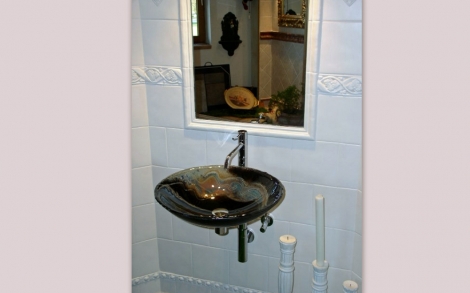 Waschbecken Glaswaschbecken von Magma Glas  Waschtisch Cimborasso II Glasdesign