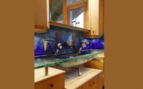 Waschbecken Glaswaschbecken von Magma Glas  Waschtisch I Mont Serat Glasdesign
