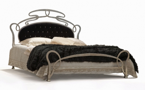 Betten Metallbetten Messingbetten Collection Rita Sibbe Grasse silber Metallbett