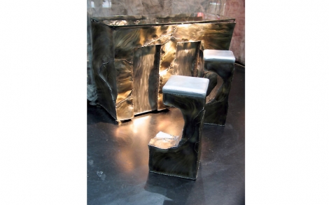 Kunst Kuenstler Bildhauer Gahr metallART Hausbar Unikat von MetallART