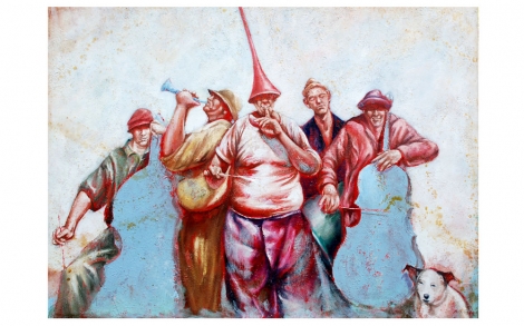 Kunst Kuenstler Kunstmalerei Akram Sultan Dirigent mit Orchester von 2