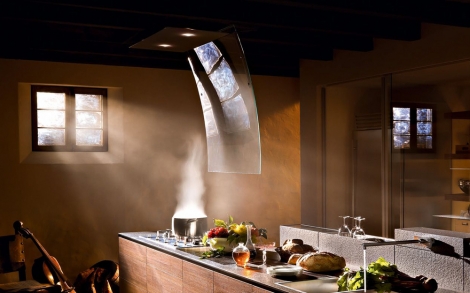 Kuechen Dunstabzug von Valcucine Innovationen Hauben Rondine