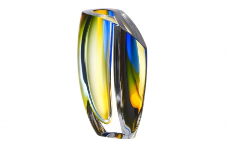 Dekoration Einrichtung Kosta Boda Mirage Vase blau Bernstein