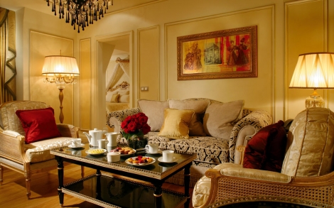 Innenarchitektur Hoteleinrichtung Angelo Cappellini Presidential Suite Livingroom im Hotel Balzac