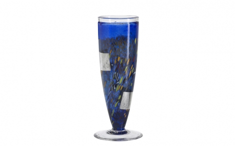 Dekoration Einrichtung Kosta Boda Satellite Vase blau