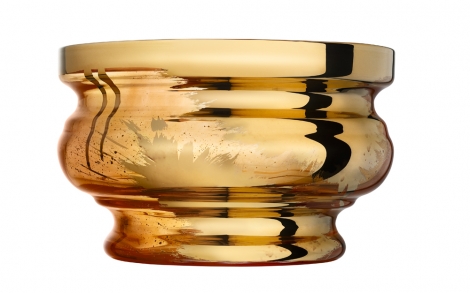 Dekoration Einrichtung Kosta Boda Schale Jeckie bowl altgold