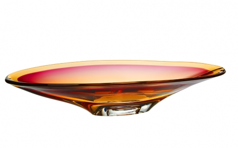 Dekoration Einrichtung Kosta Boda Schale Vision Dish amber pink