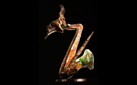 Kunst Galerien Galerie diValore Skulpturen und Ihre Kuenstler Skulptur Birdy von Yves Lohe