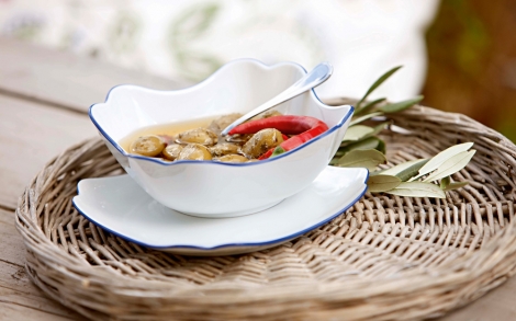 Porzellan und Geschirr Design Rosenthal Hutschenreuther Suppentasse Ann Marie Blue Line 1