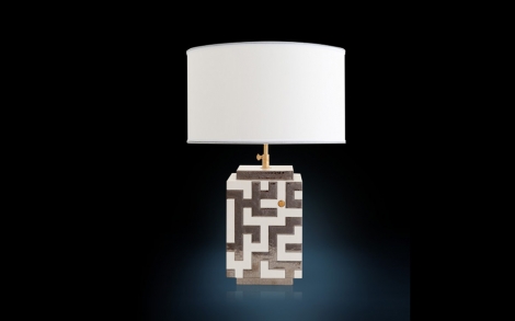 Lampen Leuchten Tischleuchten von Longwy Tischleuchte Carree Labyrinthe