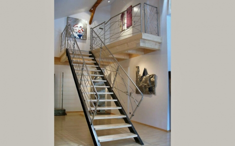 Kunst Kuenstler Bildhauer Gahr metallART Treppengelaender von MetallART