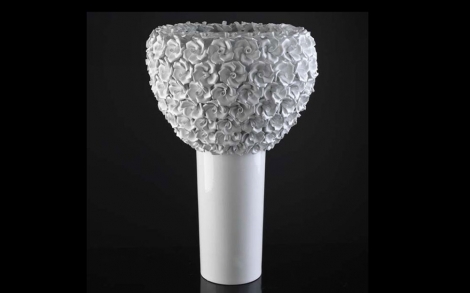 Dekoration Einrichtung Glaskunst von VG Italien Vase ROSE CERAMICA
