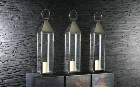 Kerzen Candles Kerzenstaender und Windlichter von VG Windlicht LANTERNA ACCIAIO FINITURA NICKEL