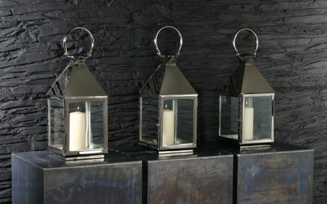 Kerzen Candles Kerzenstaender und Windlichter von VG Windlicht LANTERNA ACCIAIO FINITURA NICKEL 2