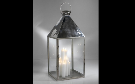 Kerzen Candles Kerzenstaender und Windlichter von VG Windlicht MAXI LANTERNA ACCIAIO FINITURA