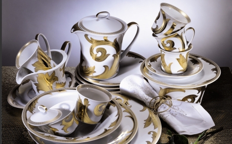 Porzellan und Geschirr Design Rosenthal Versace Arabesque gold