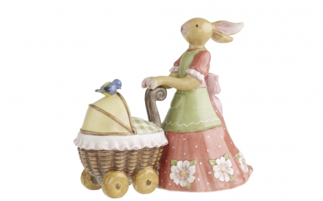Porzellan und Geschirr Design Villeroy Boch Fruehlingskollektion 2011 Hasen Frau