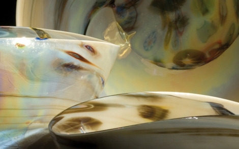 Dekoration Einrichtung Yalos Murano Glasschalen FOSSILI von